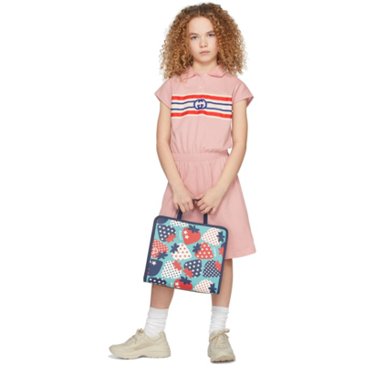 Shop Gucci Kids Pink Interlocking G Polo Dress In 5161 Little Rose