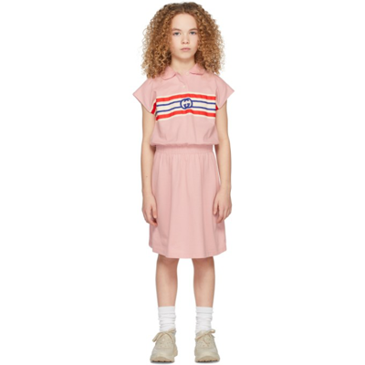 Shop Gucci Kids Pink Interlocking G Polo Dress In 5161 Little Rose