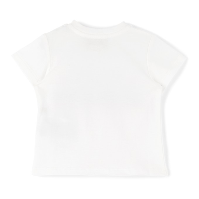 Shop Gucci Baby White 'original ' T-shirt In 9061 White/multicolo