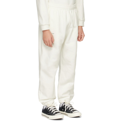 Shop Pangaia Kids Off-white Organic Cotton 365 Track Pants