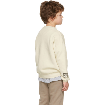 Shop Wynken Kids Beige Slouch Sweatshirt In Oatmeal / Black