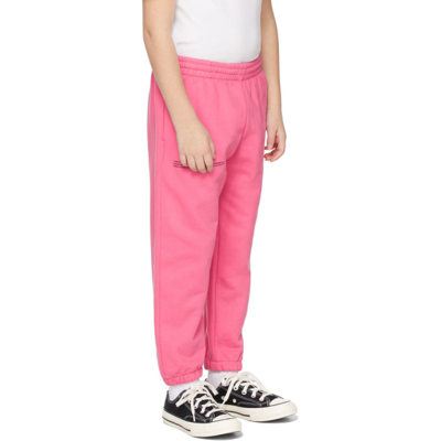 Shop Pangaia Kids Pink Organic Cotton 365 Track Pants In Flamingo Pink