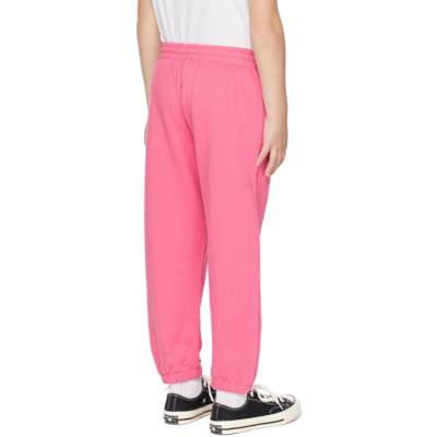 Shop Pangaia Kids Pink Organic Cotton 365 Track Pants In Flamingo Pink