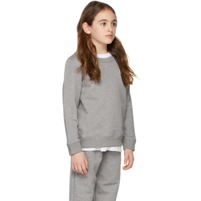 Shop Acne Studios Kids Grey Logo Sweatshirt In X92 Light Grey Melan