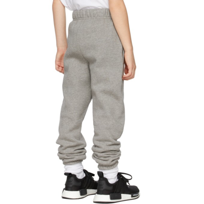 Shop Essentials Kids Grey Fleece Lounge Pants In Heather Oatmeal