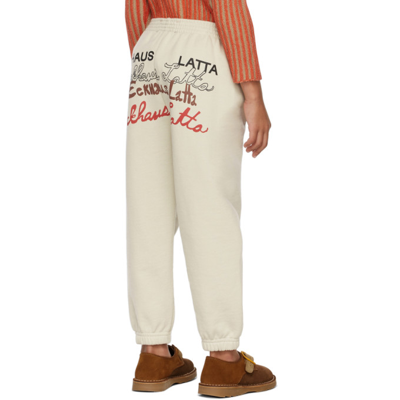 Shop Eckhaus Latta Ssense Exclusive Kids Off-white Logo Lounge Pants In Miscellaneous