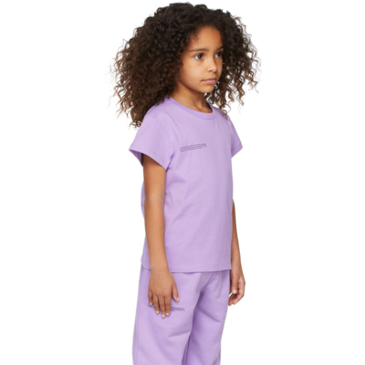 Shop Pangaia Kids Purple 365 T-shirt In Orchid Purple