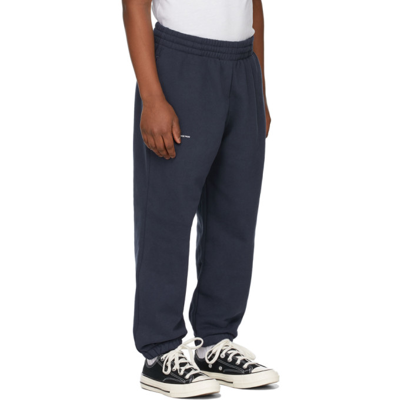 Shop Pangaia Kids Navy Organic Cotton 365 Track Pants