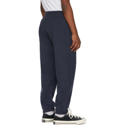 Shop Pangaia Kids Navy Organic Cotton 365 Track Pants