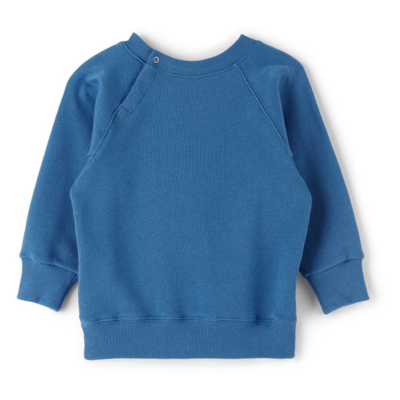 Shop Gucci Baby Blue Cat Print Sweatshirt In 4575 Avio/mc