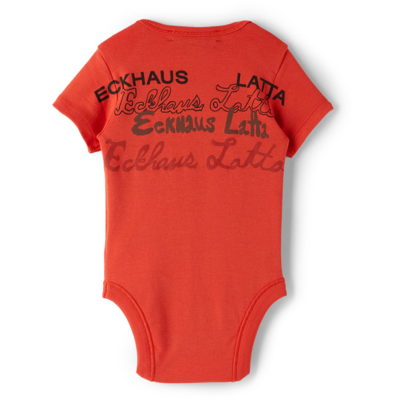 Shop Eckhaus Latta Ssense Exclusive Baby Red Bambino Romper In Miscellaneous