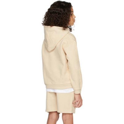 Shop Pangaia Kids Beige Organic Cotton 365 Hoodie In Sand