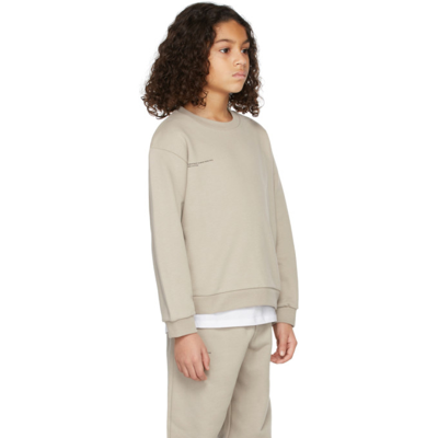 Shop Pangaia Kids Taupe Organic Cotton 365 Sweatshirt In Stone