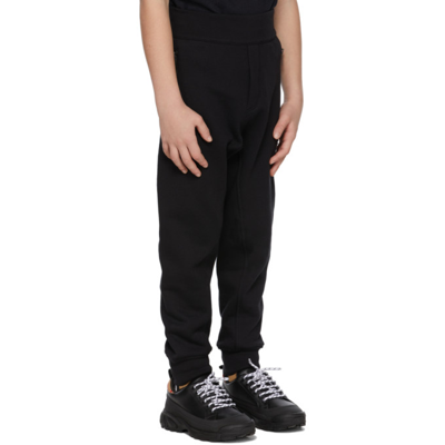 Shop Burberry Kids Black Studded Monogram Jogging Lounge Pants