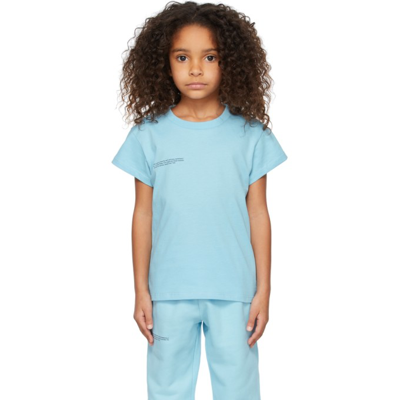 Shop Pangaia Kids Blue 365 T-shirt In Celestial Blue