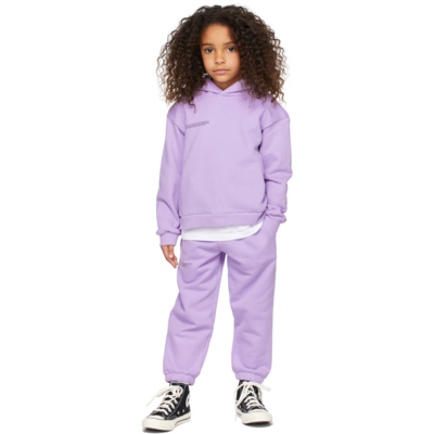 Shop Pangaia Kids Purple 365 Hoodie In Orchid Purple