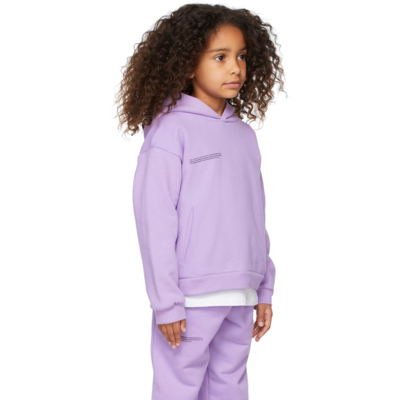 Shop Pangaia Kids Purple 365 Hoodie In Orchid Purple