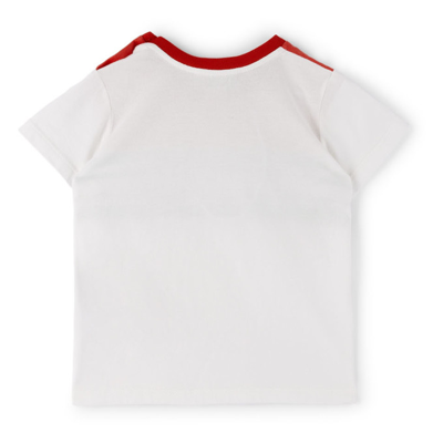 Shop Gucci Baby White & Red Interlocking G T-shirt In 9229 White/red/mc