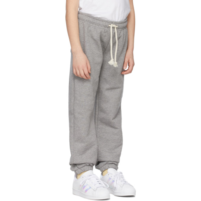 Shop Acne Studios Kids Grey Organic Cotton Lounge Pants In X92 Light Grey Melan