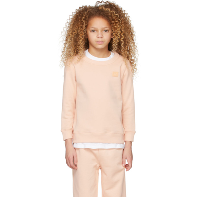 Shop Acne Studios Kids Pink Fairview Sweatshirt In Ad5 Powder Pink