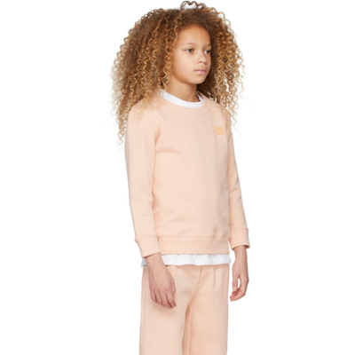 Shop Acne Studios Kids Pink Fairview Sweatshirt In Ad5 Powder Pink