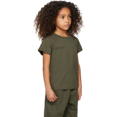 Shop Pangaia Kids Green 365 T-shirt In Rosemary Green