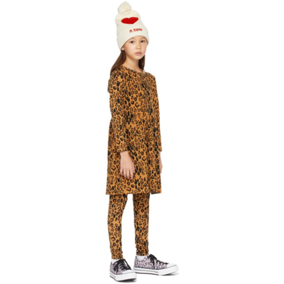 Shop Mini Rodini Kids Brown Leopard Leggings