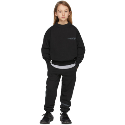 Shop Essentials Kids Black Pullover Sweatshirt
