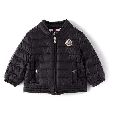 Shop Moncler Baby Black Down Anderm Jacket In 999 Black