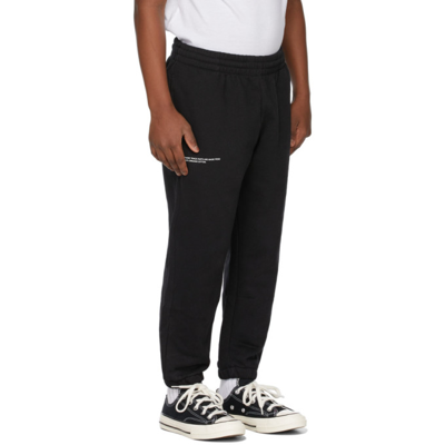 Shop Pangaia Kids Black Organic Cotton 365 Track Pants