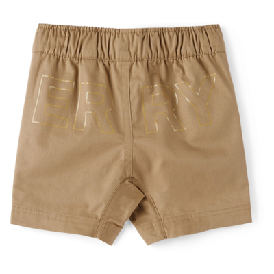 Shop Burberry Baby Beige Horseferry Print Shorts In Archive Beige