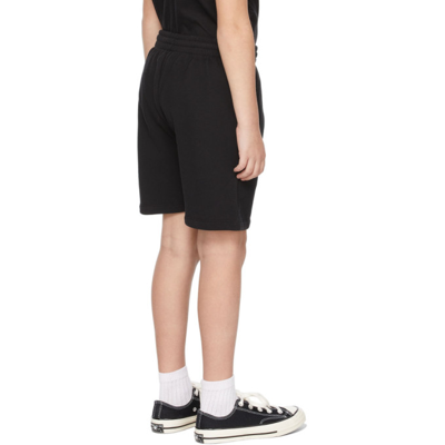 Shop Pangaia Kids Black Organic Cotton 365 Long Shorts