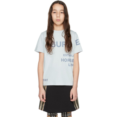 Shop Burberry Kids Grey Rugby Address T-shirt In Sterling Grey
