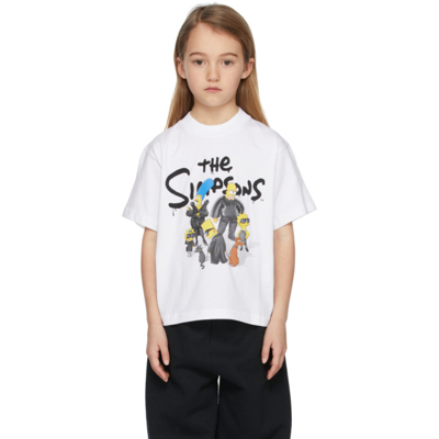 Shop Balenciaga Kids White The Simpsons Edition T-shirt In 9000 White