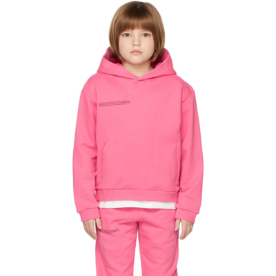 Shop Pangaia Kids Pink Organic Cotton 365 Hoodie In Flamingo Pink