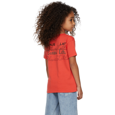 Shop Eckhaus Latta Ssense Exclusive Kids Red Logo T-shirt In Miscellaneous