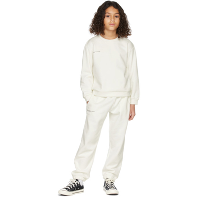 Shop Pangaia Kids Off-white Organic Cotton 365 Sweatshirt