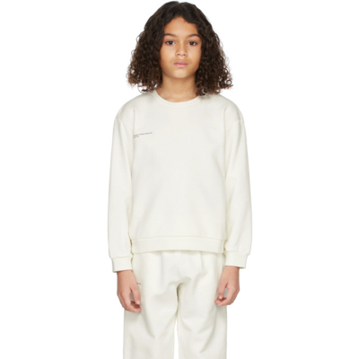 Shop Pangaia Kids Off-white Organic Cotton 365 Sweatshirt