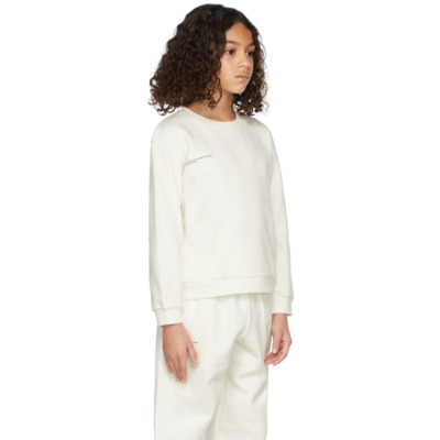 Shop Pangaia Kids Off-white Organic Cotton 365 Sweatshirt