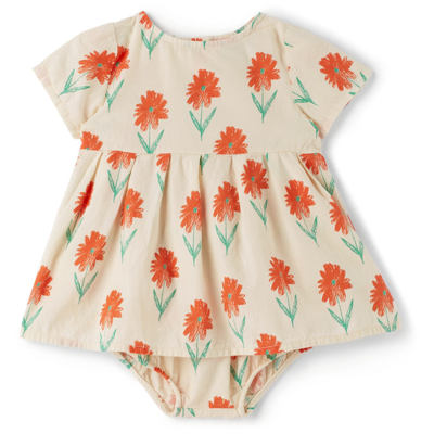 Shop Bobo Choses Baby Off-white Petunia All-over Bloomers & Dress Set In 110 Off White