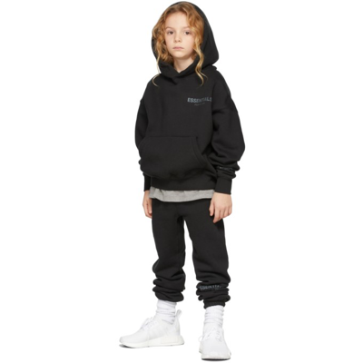 Shop Essentials Kids Black Fleece Lounge Pants