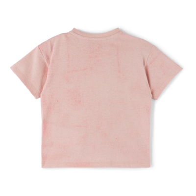 Shop Gucci Baby Pink Cat Print T-shirt In 5407 Faded Rose/mc