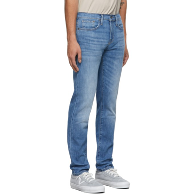 Shop Frame Blue L'homme Slim Jeans In Vintage Wash Light