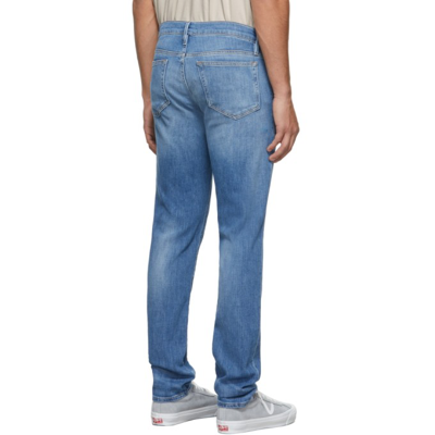 Shop Frame Blue L'homme Slim Jeans In Vintage Wash Light