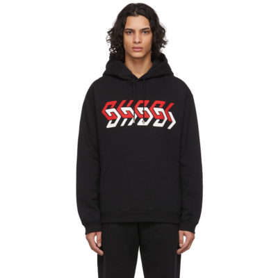 Shop Gucci Black Mirror Hoodie In 1152 Black/mc