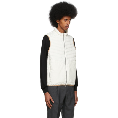 Shop Brunello Cucinelli White Down Matte Lightweight Vest In Csb69 White