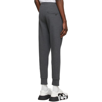 Shop Dolce & Gabbana Grey Embroidered Jogging Lounge Pants In S8450 Bicolore (non