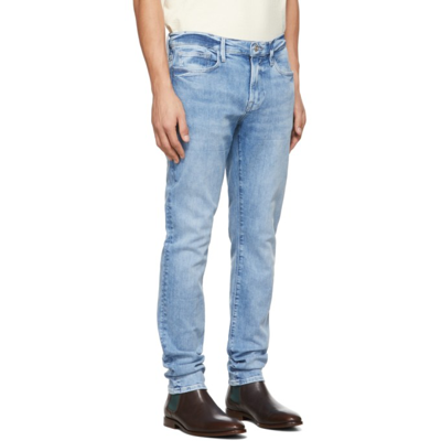 Shop Frame Blue 'l'homme Skinny Degradable' Jeans In Aura