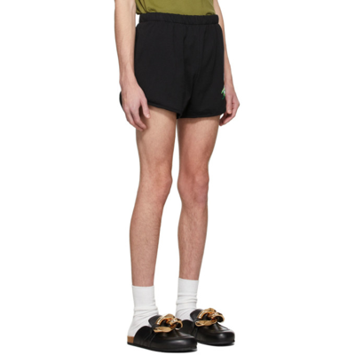 Shop Jw Anderson Black Rugby Face Running Shorts In 999 Black