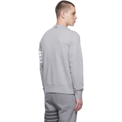 Shop Thom Browne Grey 4-bar Classic Sweatshirt In 068 Light Grey